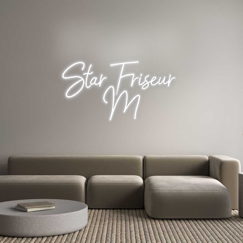 Konfigurator - Neon LED Flex - Personalisierter Indoor Schriftzug Star Friseur ...