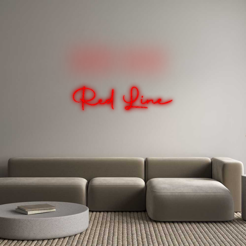 Configurateur - Neon LED Flex - Enseigne néon intérieure personnalisée Red Line