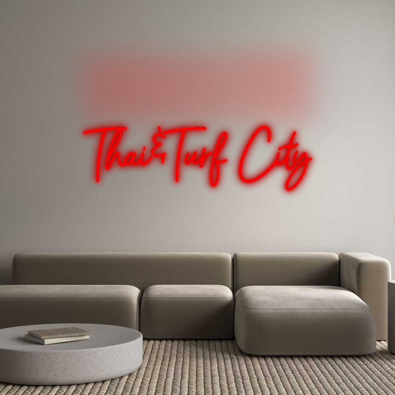 Konfigurator - Neon LED Flex - Personalisierter Indoor Schriftzug Thai&Turf City