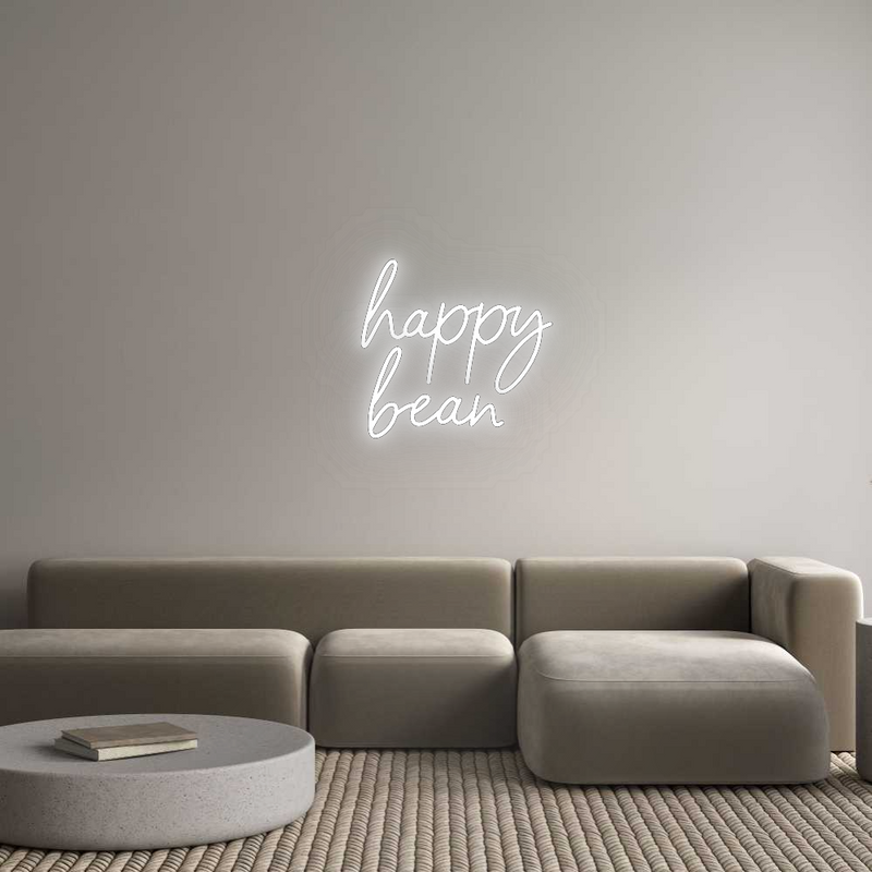 Konfigurator - Neon LED Flex - Personalisierter Indoor Schriftzug    happy 
bean