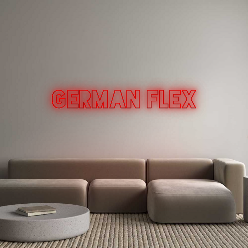 Konfigurator - Neon LED Flex - Personalisierter Indoor Schriftzug German Flex