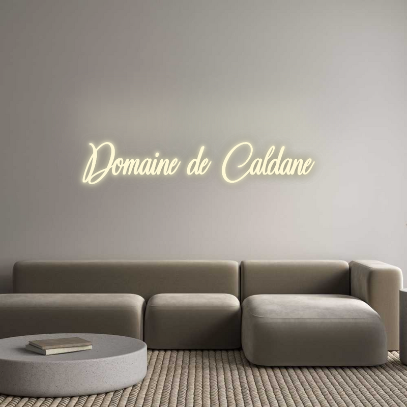 Configurateur - Neon LED Flex - Enseigne néon intérieure personnalisée Domaine de Ca...