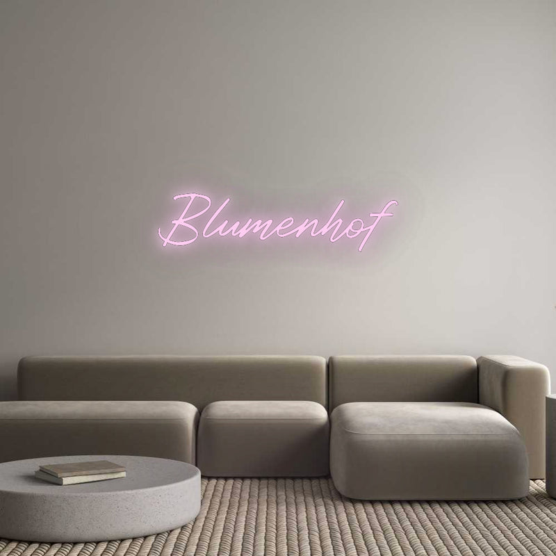 Konfigurator - Neon LED Liquid Acryl - Personalisierter Indoor & Outdoor Schriftzug Blumenhof