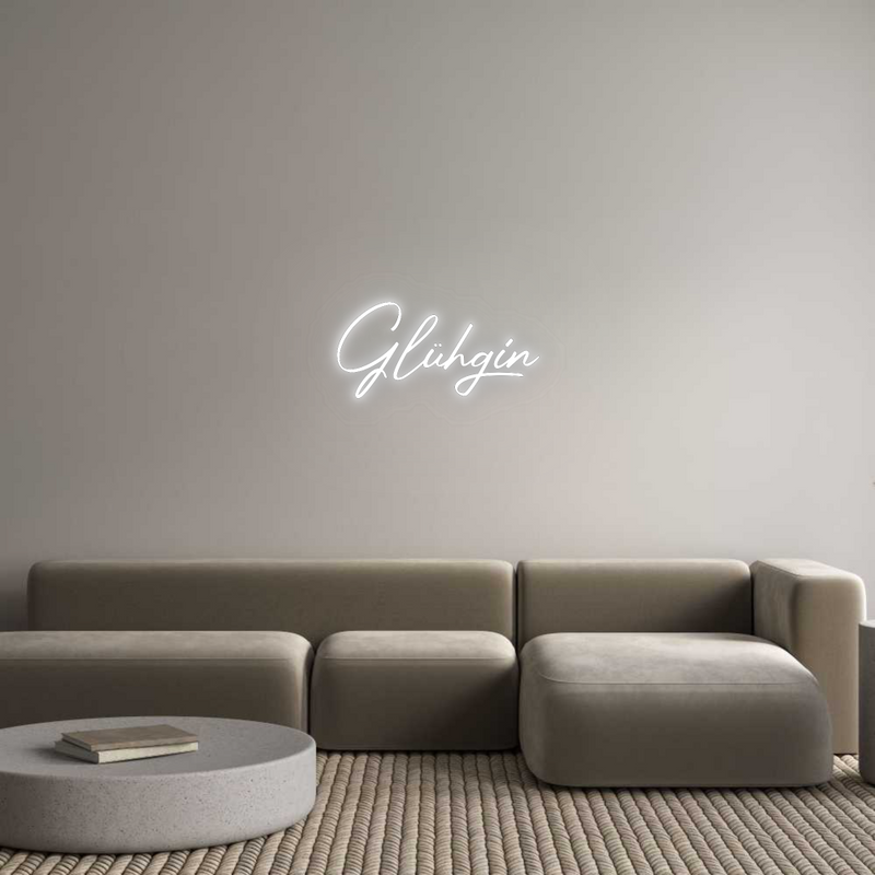 Konfigurator - Neon LED Flex - Personalisierter Indoor Schriftzug Glühgin