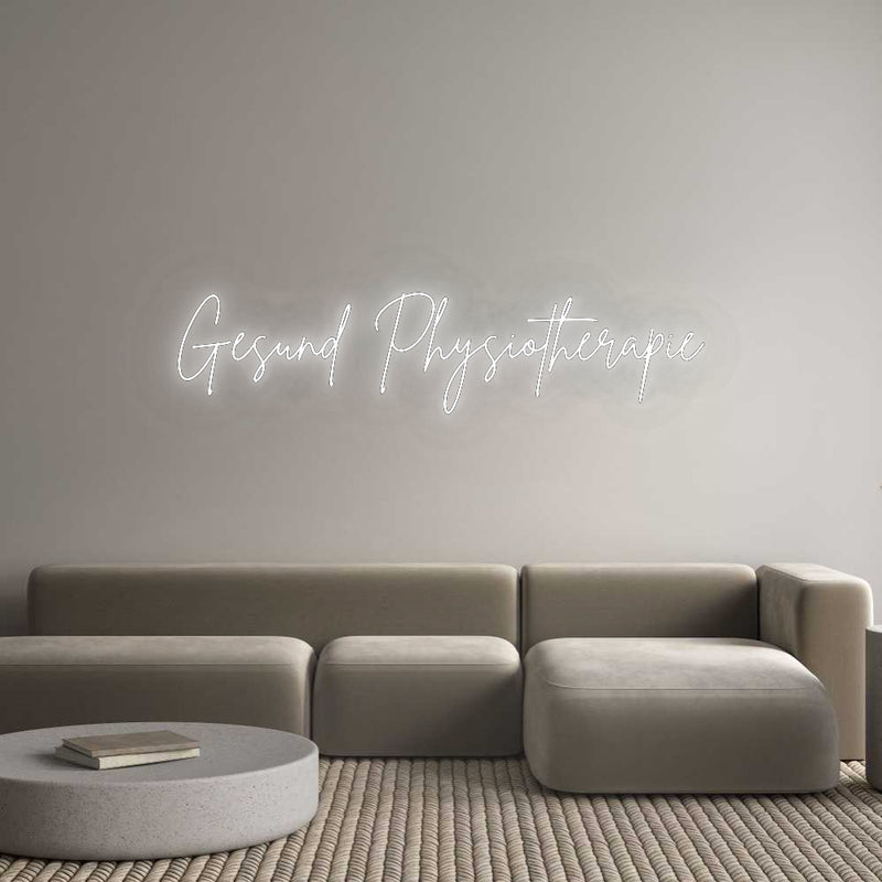 Konfigurator - Neon LED Flex - Personalisierter Indoor Schriftzug Gesund Physio...