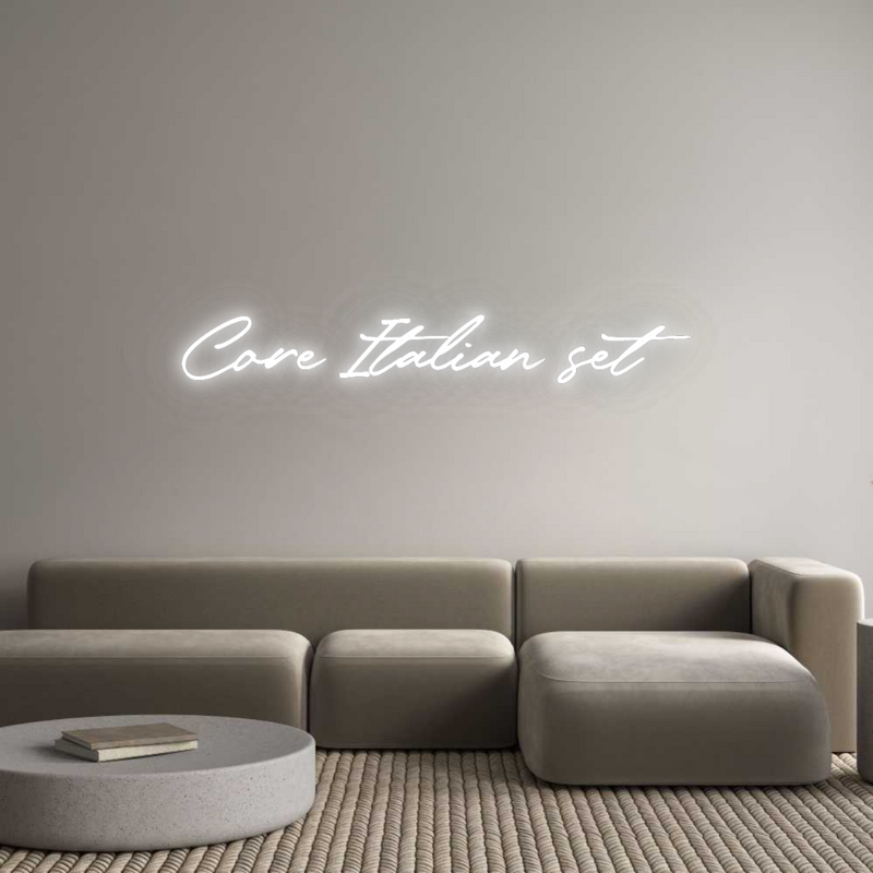 Konfigurator - Neon LED Flex - Personalisierter Indoor Schriftzug Core Italian ...