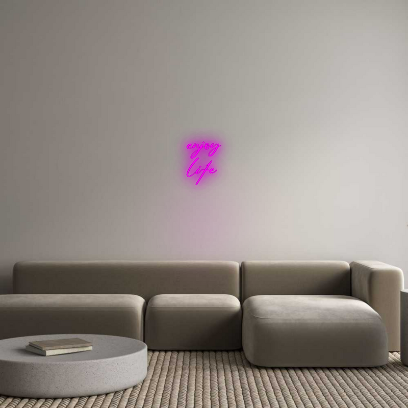 Konfigurator - Neon LED Flex - Personalisierter Indoor Schriftzug enjoy
life