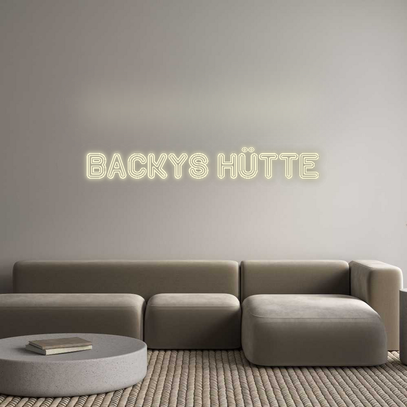 Konfigurator - Neon LED Clip - Personalisierter Indoor Schriftzug Backys Hütte