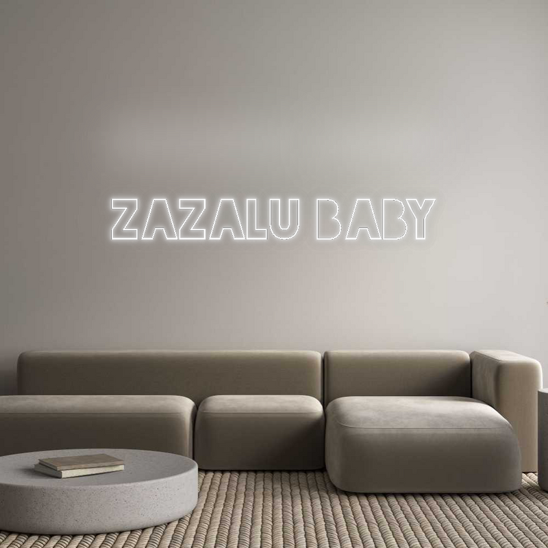 Konfigurator - Neon LED Flex - Personalisierter Indoor Schriftzug Zazalu Baby