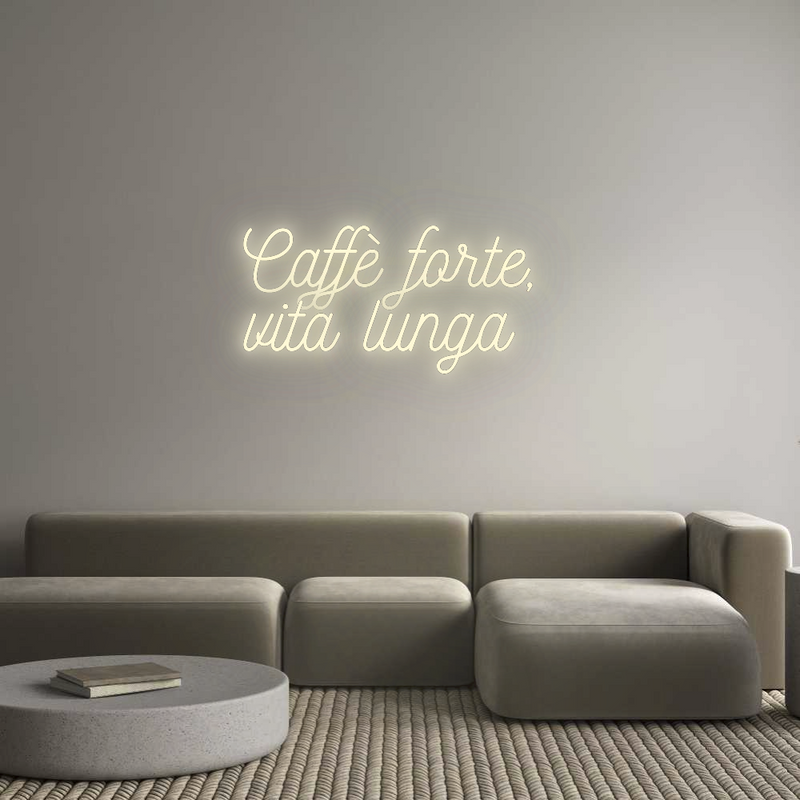 Konfigurator - Neon LED Flex - Personalisierter Indoor Schriftzug Caffè forte, ...