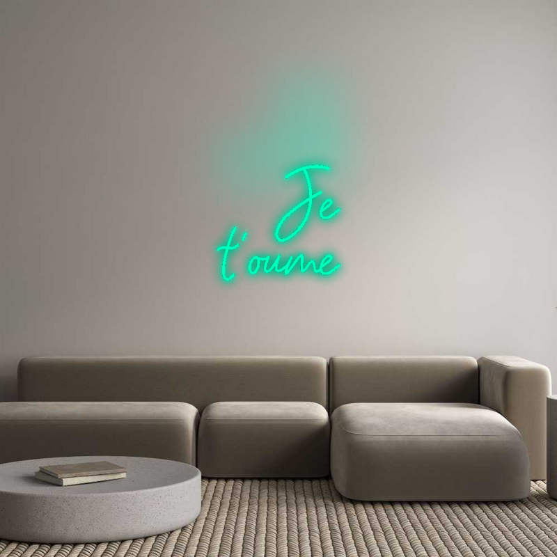 Configurateur - Neon LED Flex - Enseigne néon intérieure personnalisée Je
t’oume