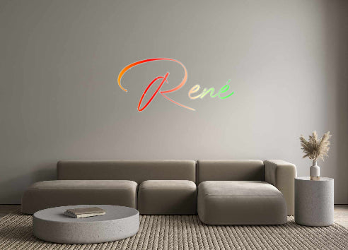 Konfigurator - Neon LED Flex - Personalisierter Indoor Schriftzug René