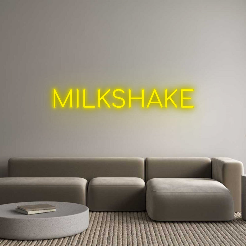 Konfigurator - Neon LED Flex - Personalisierter Indoor Schriftzug MILKSHAKE