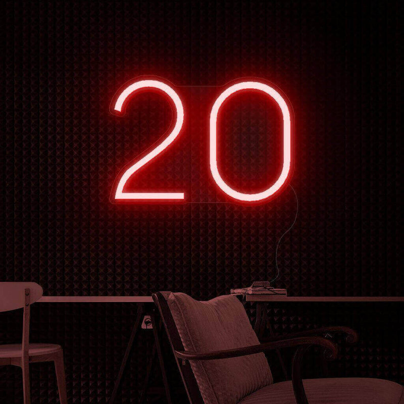 NEONMONKI - 20 - LED Schriftzug - Neonlampen für Geburtstag