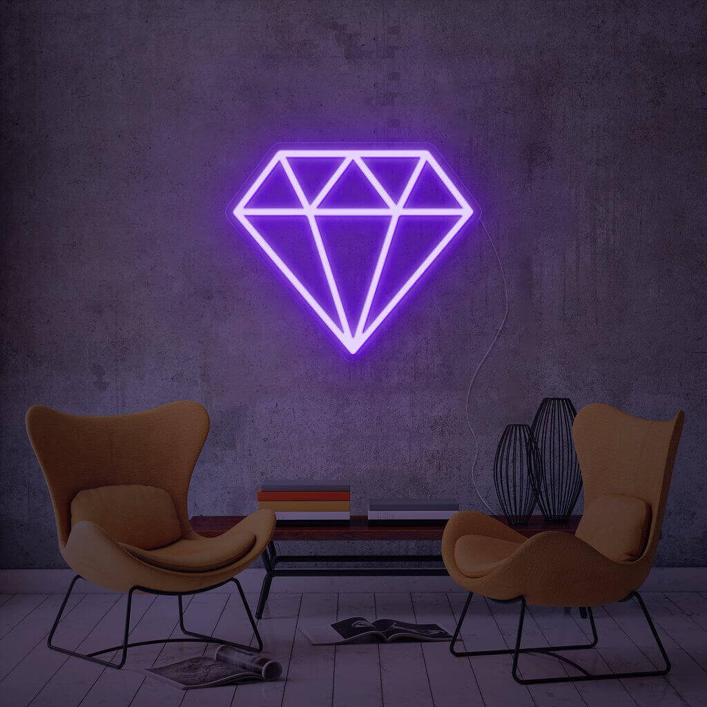 Diamond - Symbol - Neon LED Sign for your bedroom - NEONMONKI