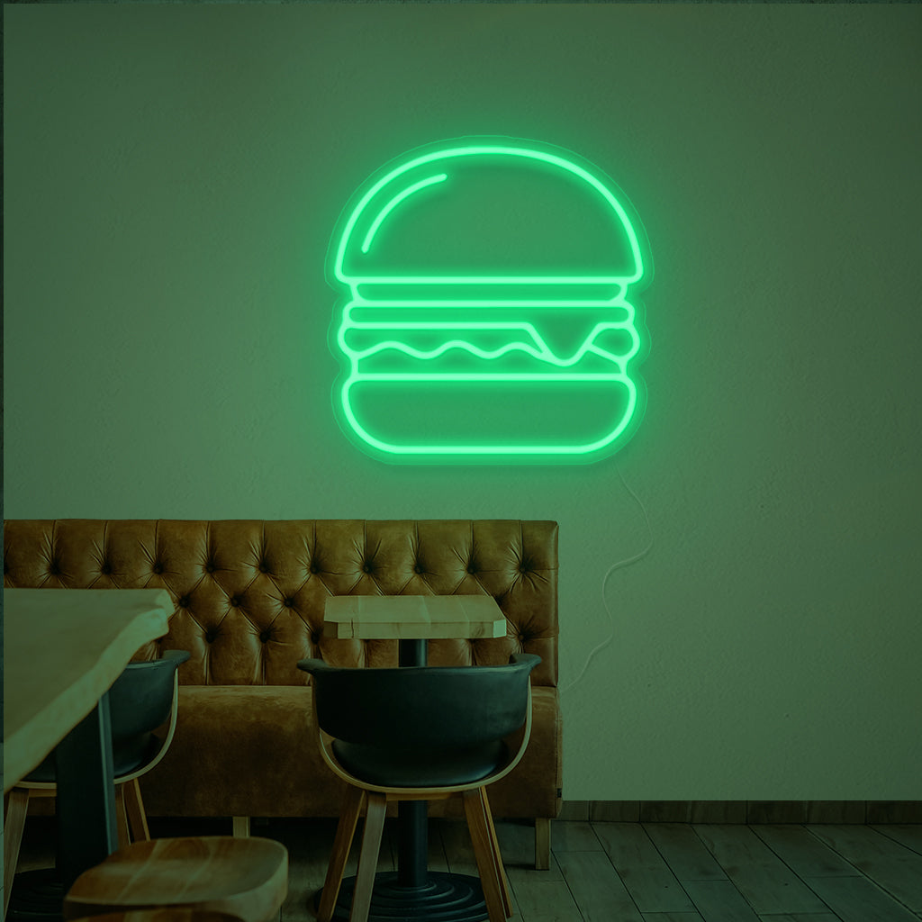 ZoeZo Design - Lampe Néon LED Hamburger - Burger - Jaune - Rouge