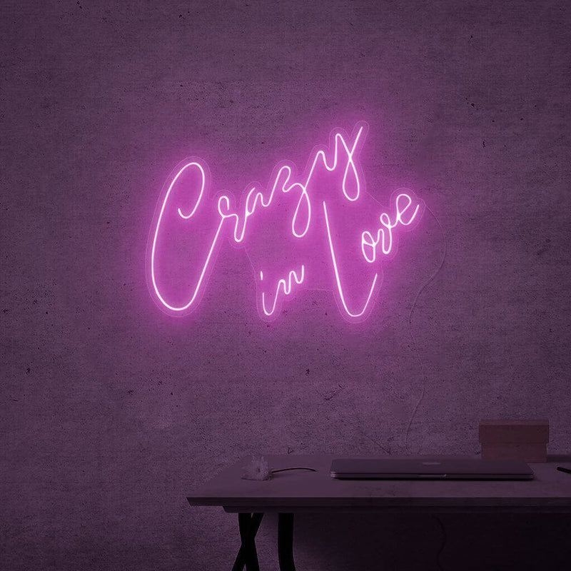 NEONMONKI - crazy in love II - LED Schriftzug - Leuchtschrift