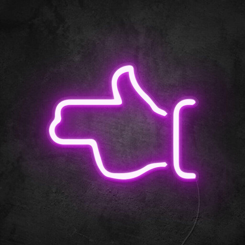 NEONMONKI - Hand Pistole - Symbol - LED Schilder für Dein Gamingzimmer